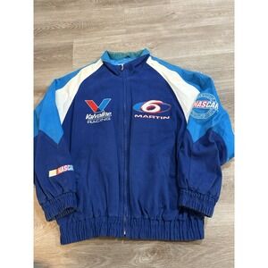 Vintage Logo Athletic Valvoline Racing Mark Martin #6 NASCAR Jacket Blue Mens XL
